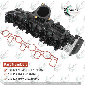 VW PASSAT 2009-2012 2.0 TDi INTAKE INLET MANIFOLD 03L129711AG 03L129086 NEW