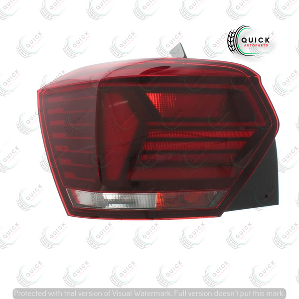 VW Polo 2017-2022 Dark Red Tail Light Passenger Side 2G0945095C