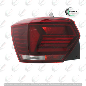 VW Polo 2017-2022 Dark Red Tail Light Passenger Side 2G0945095C