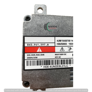 VW PASSAT 36 11-15 DRIVER SIDE XENON HEADLIGHT BALLAST CONTROL MODULE 8K0941597B