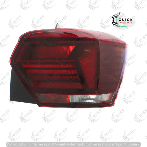 VW Polo 2017-2022 Dark Red Surround Tail Lamp Drivers Side 2G0945096C