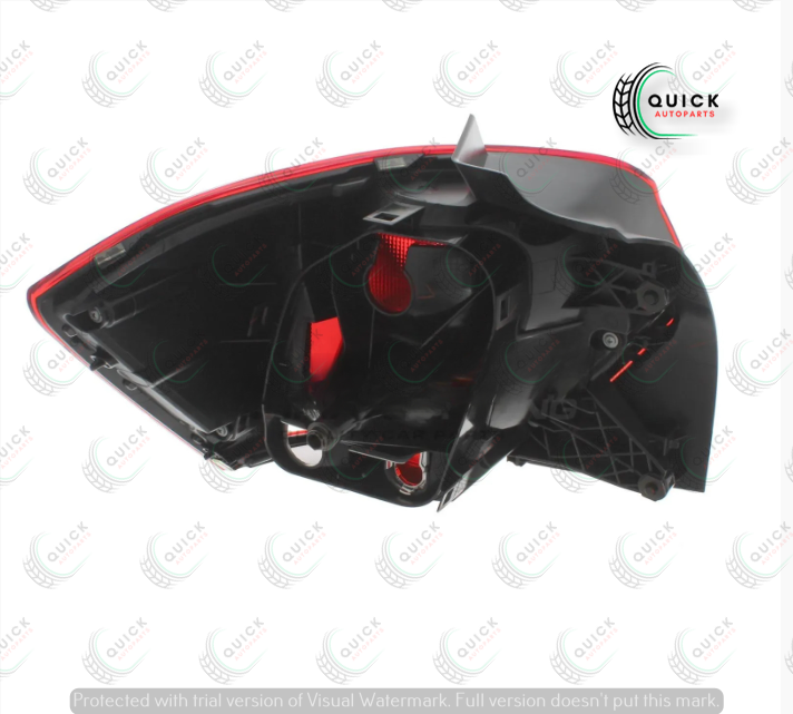 VW Polo 2017-2022 Dark Red Surround Tail Lamp Drivers Side 2G0945096C