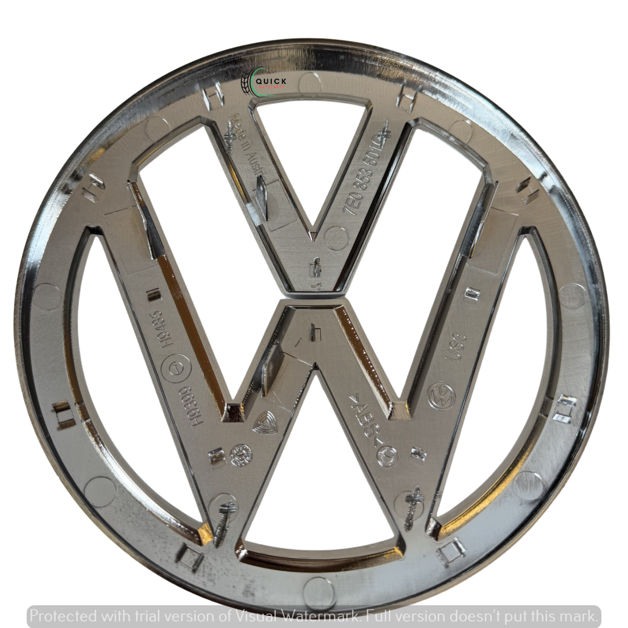 VW CAMPER 2004-ON FRONT CENTRE GRILLE EMBLEM BADGE 7E0853601G NEW