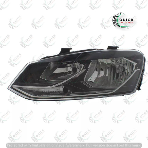 VW Polo Headlight Mk6 Hatchback 2017-On Headlamp Black Passenger Side 2G2941005