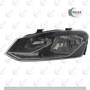 VW Polo Headlight Mk6 Hatchback 2017-On Headlamp Black Passenger Side 2G2941005