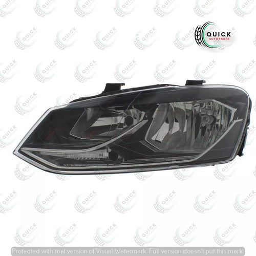VW Polo Headlight Mk6 Hatchback 2017-On Headlamp Black Passenger Side 2G2941005