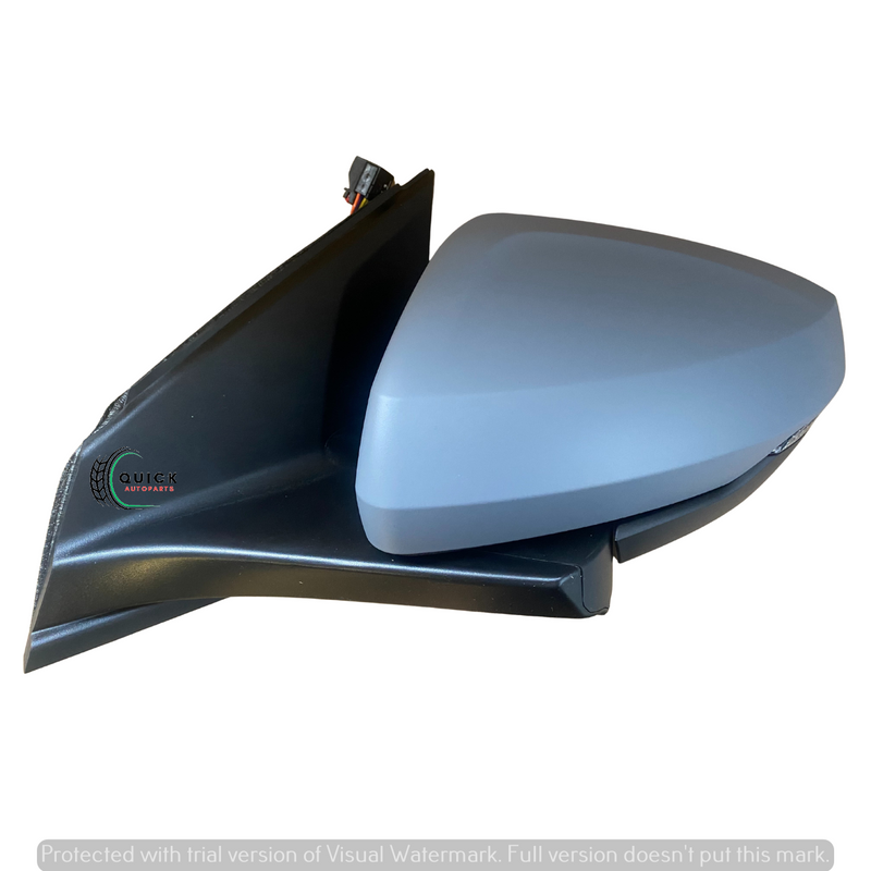VW POLO AW 2017-24 PASSENGER SIDE DOOR WING MIRROR POWERFOLD ELECTRIC PRIMED NEW